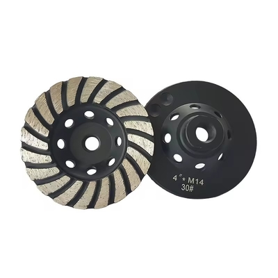 125mm 5'' Turbo Shaped Metal Bond Diamond Grinding Cup Wheels For Concrete Terrazzo Granite Marble Engineered Stone