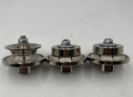 E Type 45 Bevel Vacuum Brazed Edge Profiling Wheels For Portable Machines For Concrete Natural Stone Tile 5mm 10mm 13mm 15mm 20mm