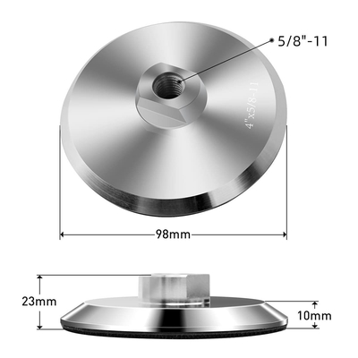 50mm 80mm 100mm 125mm 150mm 180mm Aluminum Base Polishing Pads Backer Pads For Electric Angle Grinders Air Polishers