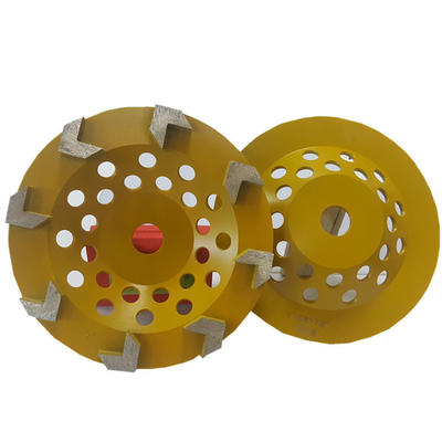 5'' 125mm 8S Arrow Segments Diamond Grinding Abrasive Cup Wheels For Handheld Grinders To Be Used On Concrete Terrazzo Natural Stone Surface