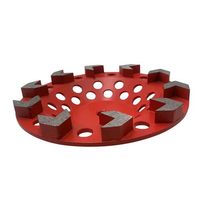 5'' 125mm 8S Arrow Segments Diamond Grinding Abrasive Cup Wheels For Handheld Grinders To Be Used On Concrete Terrazzo Natural Stone Surface