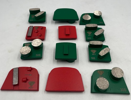 Scanmaskin Snap On Double Coffin Diamond Segments Metal Bond Concrete Terrazzo Floor Grinding Shoes