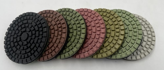 3'' Wet Use Surface Polish Thin Velcro Backed Resin Bond Floor Polishing Diamond Pads