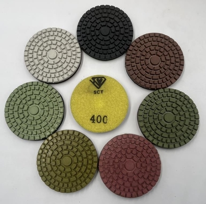 3'' Wet Use Surface Polish Thin Velcro Backed Resin Bond Floor Polishing Diamond Pads