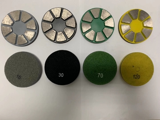 3'' Wet Use Velcro Backed Sintered Diamond Metal Grinding Pucks To Be Used On Ride-On Trowel Polishing Machines Or Machines With Velcro Plates For Floor Grinding Polishing