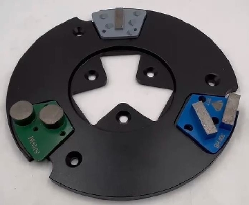 270mm HTC Conversion Plate With Triple Trapezoid Shape Magnetic Slots To Be Able To Use Variety Types Of Trapezoid Floor Grinding Diamond Tools