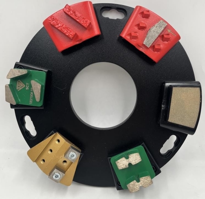 270mm Husqvarna Conversion Plate With Six Multi-function EZ-Change &amp; Redi-Lock Slots To Be Able To Use HTC and Husqvarna Floor Grinding Diamond Tools