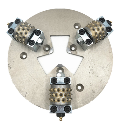 270mm HTC Floor Grinders Bush Hammer Plates With Triple Rollers For Floor Preparation Coating Removal Expose Large Aggregate Stone Anti-Slip Finishes