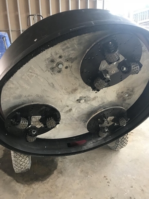 270mm HTC Floor Grinders Bush Hammer Plates With Triple Rollers For Floor Preparation Coating Removal Expose Large Aggregate Stone Anti-Slip Finishes