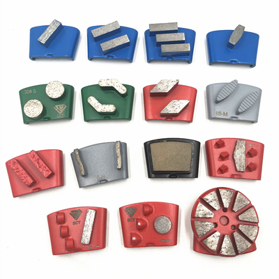 HTC EZ Change Slide On Triple Rectangluar Diamond Segments Metal Bond Concrete Terrazzo Floor Grinding Blocks