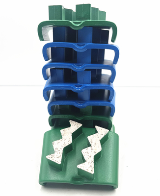 HTC EZ Change Slide On Double Aggressive Diamond Segments Metal Bonded Concrete Terrazzo Floor Preparation Rough Grinding Shoes