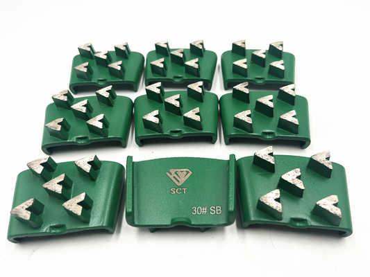 HTC EZ Change Slide On 5S Mini Arrow Diamond Segments Metal Bonded Concrete Terrazzo Floor Grinding Stones