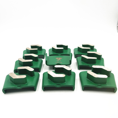 HTC EZ Change Slide On Double 15mm Height L-Segments Metal Bonded Concrete Terrazzo Floor Diamond Grinding Discs