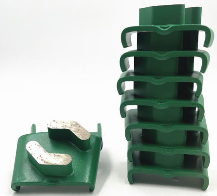 HTC EZ Change Slide On Double 15mm Height L-Segments Metal Bonded Concrete Terrazzo Floor Diamond Grinding Discs