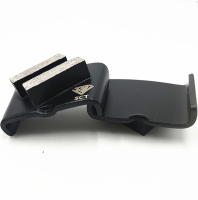 HTC EZ Change Slide On Double Rectangular Bars Diamond Segments Concrete Terrazzo Floor Grinding Shoes