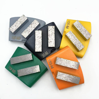 HTC EZ Change Slide On Double Rectangular Bars Diamond Segments Concrete Terrazzo Floor Grinding Shoes