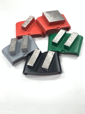 HTC EZ Change Slide On Single Rectangular Bar Segment Diamond Grinding Shoes For Concrete Terrazzo Flooring Grinding