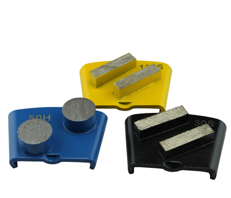 HTC EZ Change Slide On Double Round Buttons Concrete Terrazzo Floor Dry/wet Diamond Grinding Segments
