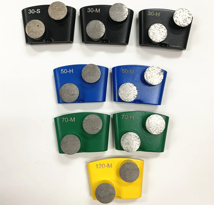 HTC EZ Change Slide On Double Round Buttons Concrete Terrazzo Floor Dry/wet Diamond Grinding Segments