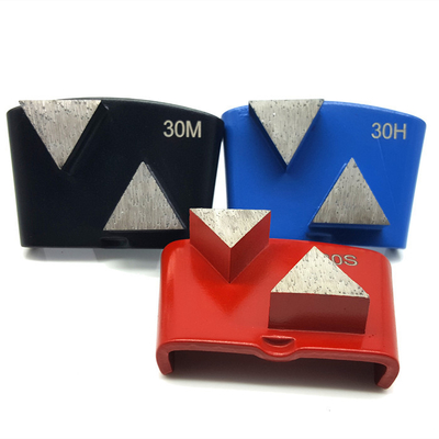 HTC EZ Change Slide On Diamond Grinding Shoes Equipped With Double Pizza Segments For Grinding Concrete Terrazzo Floor