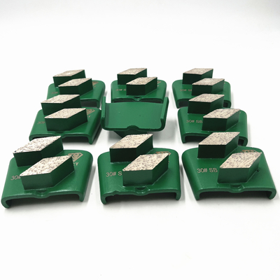 HTC EZ Change Slide On Double Rhombus Shaped Diamond Segments Concrete Terrazzo Floor Grinding Shoes