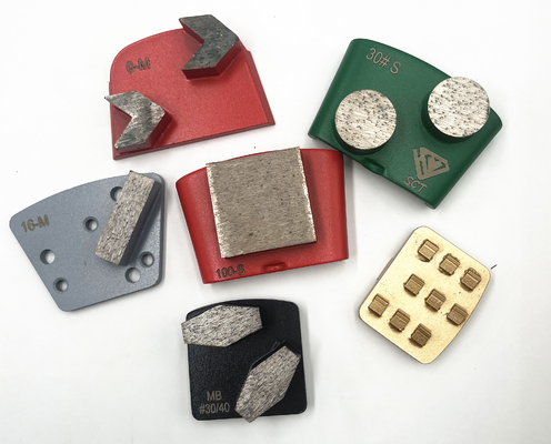 HTC EZ Change Slide On Square Shaped Diamond Blocks Concrete Terrazzo Floor Grinding Shoes