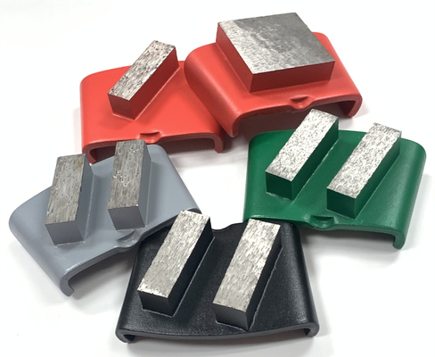 HTC EZ Change Slide On Square Shaped Diamond Blocks Concrete Terrazzo Floor Grinding Shoes