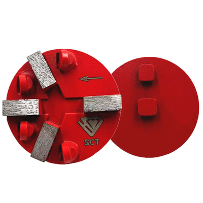 3'' STI Prepmaster Double Integrated Pins EG Change System Floor PreparatIon Damaged Floor Coverings Removal PCD Pucks W/ Four Full Round Pcds And Four Protection Diamond Bars