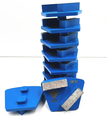 STI Prepmaster Double Rectangular Diamond Bars Trapezoid Grinding Shoes W/ EG Change Double Integrated Pins For Concrete Terrazzo Floor Grinding