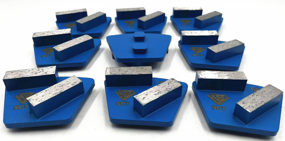 STI Prepmaster Double Rectangular Diamond Bars Trapezoid Grinding Shoes W/ EG Change Double Integrated Pins For Concrete Terrazzo Floor Grinding