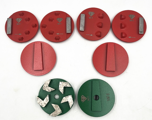 STI Prepmaster 5S Diamond Arrows Concrete Floor Grinding Pucks W/ EG Change Double Integrated Pins