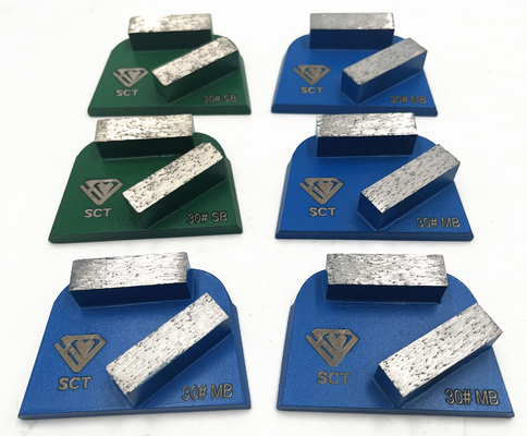 Lavina Onfloor EDCO Slim Fit Double Rectagular Diamond Bars Trapezoid Grinding Shoes For Concrete Terrazzo Floors