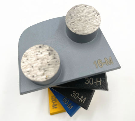 Lavina Onfloor EDCO Slim Fit Trapezoid Double Round Buttons Diamond Grinding Segments For Concrete Terrazzo Floorings