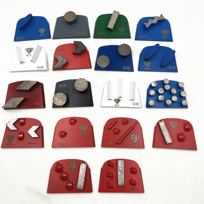Lavina Onfloor EDCO Slim Fit Trapezoid Double Round Buttons Diamond Grinding Segments For Concrete Terrazzo Floorings