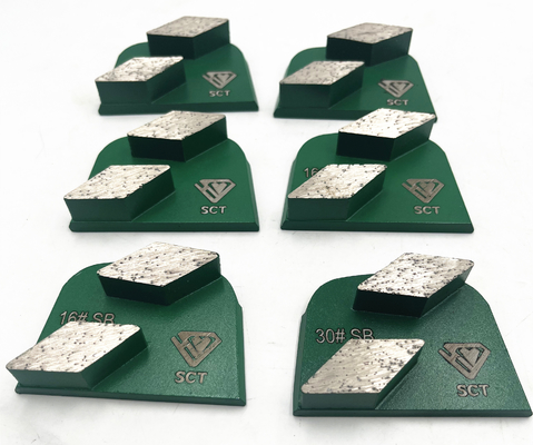 Lavina Onfloor EDCO Slim Fit Trapezoid Double Rhombus Segments Concrete Terrazzo Floor Diamond Aggressive Grinding Plates