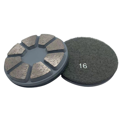 3'' Wet Use Velcro Backed Sintered Diamond Metal Grinding Pucks To Be Used On Ride-On Trowel Polishing Machines Or Machines With Velcro Plates For Floor Grinding Polishing