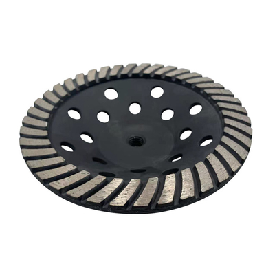 125mm 5'' Turbo Shaped Metal Bond Diamond Grinding Cup Wheels For Concrete Terrazzo Granite Marble Engineered Stone