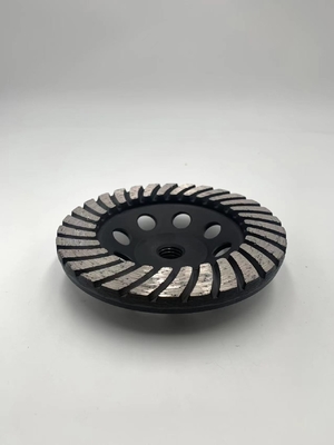 125mm 5'' Turbo Shaped Metal Bond Diamond Grinding Cup Wheels For Concrete Terrazzo Granite Marble Engineered Stone