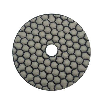 5'' 125mm Honeycomb Velcro Backed Concrete Terrazzo Marble Granite Engineered Stone Resin Bond Diamond Dry Polishing Pads For Handheld Electric Angle Grinders or Air Grinders