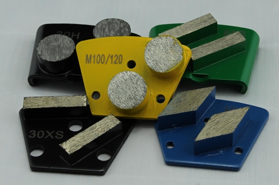 Universal Trapezoid Grinding Plates Double Rectangluar Diamond Bars Metal Bond Concrete Terrazzo Marble Granite Floor Grinding Shoes